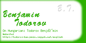 benjamin todorov business card